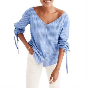 Madewell Morningview tie sleeve shirt